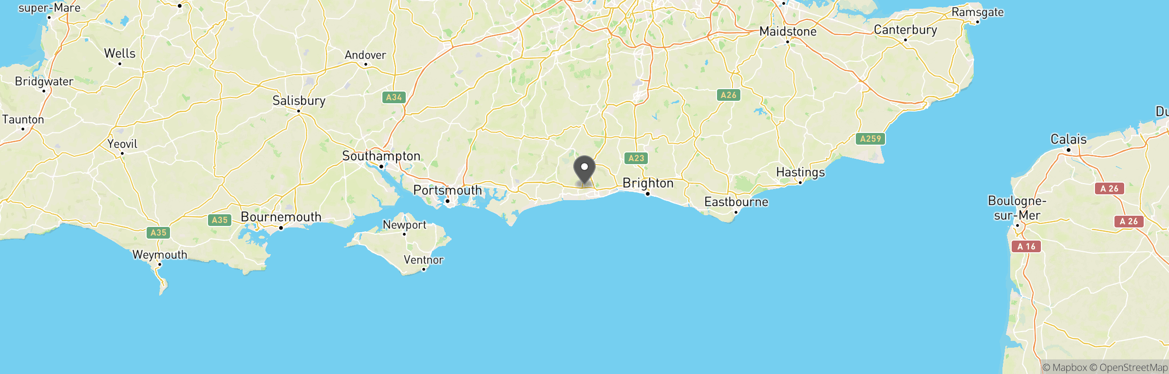 Location map of Worthing Airsoft