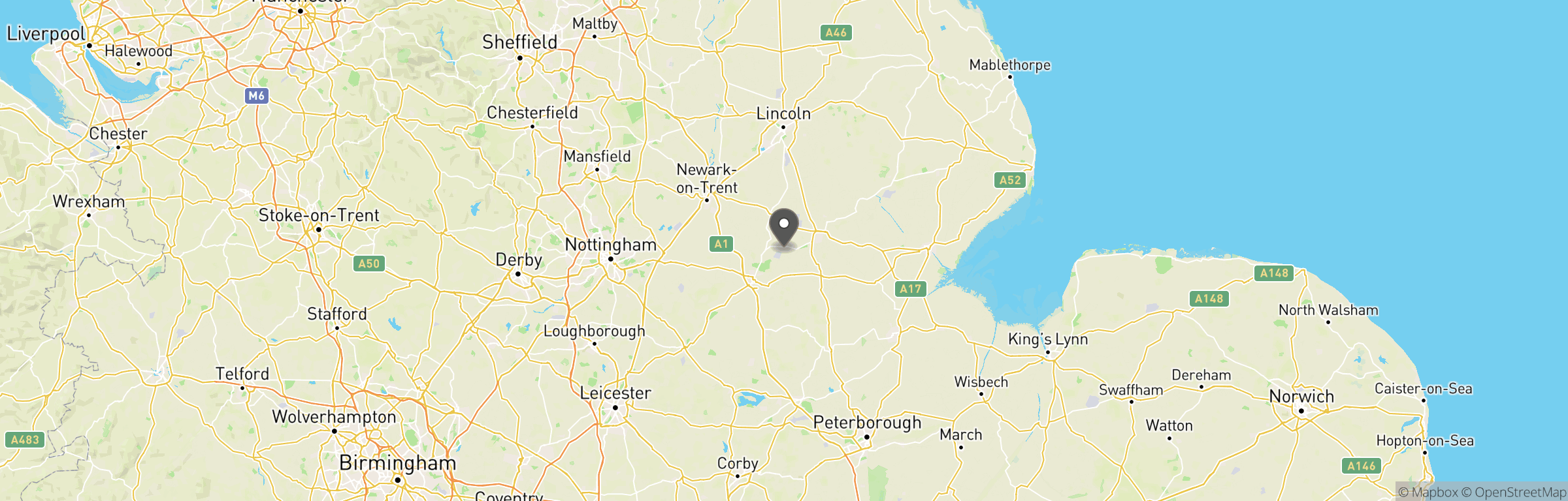 Location map of Ancaster Leisure