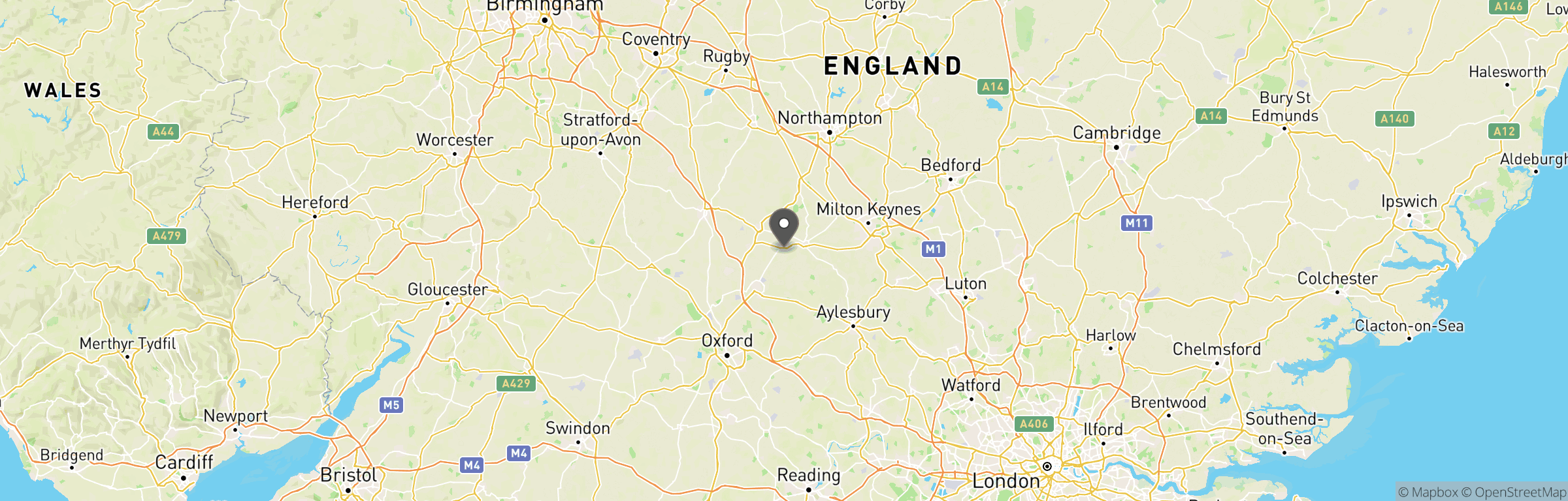 Location map of Finmere Airsoft