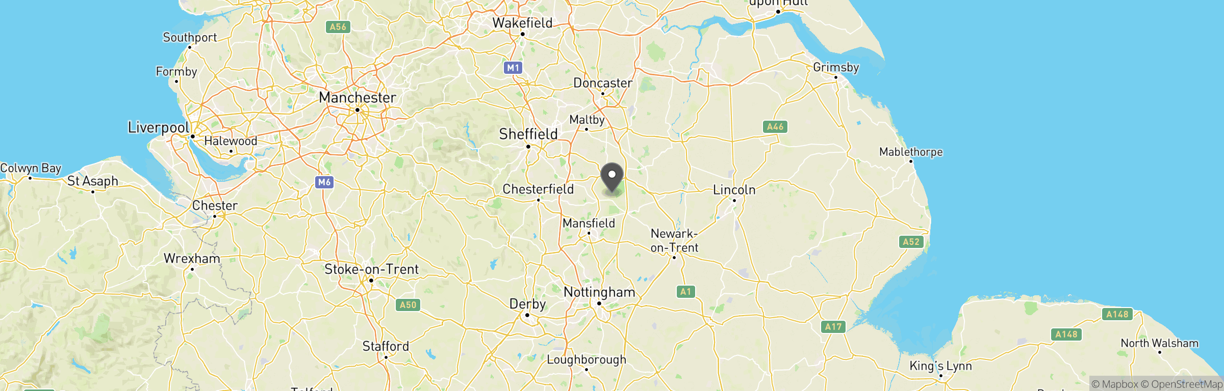 Location map of Bedlam – Nottingham