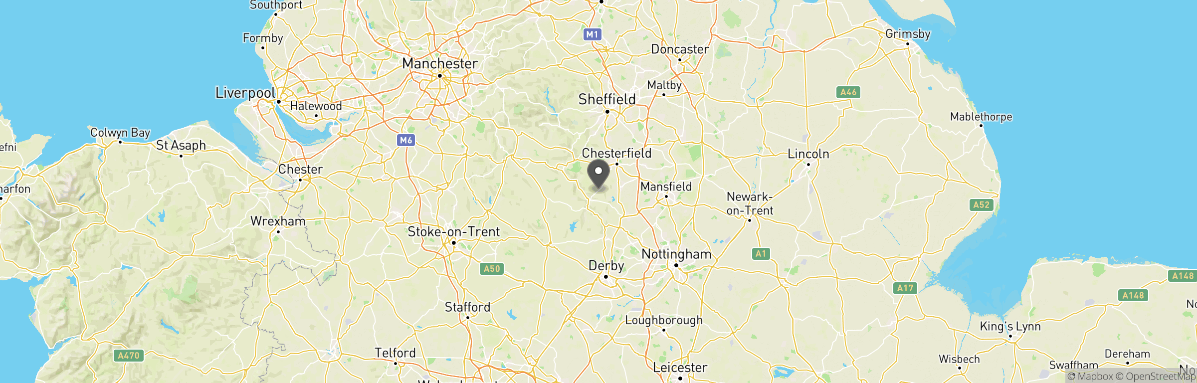 Location map of Matlock Combat Games