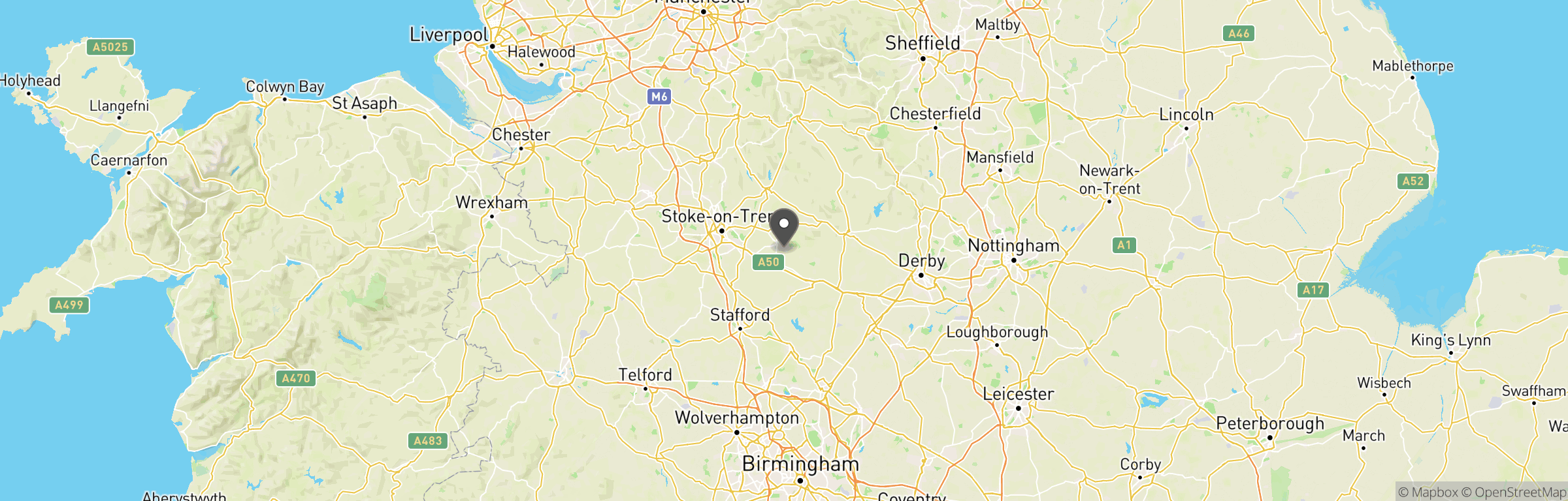 Location map of West Midlands F.O.B.