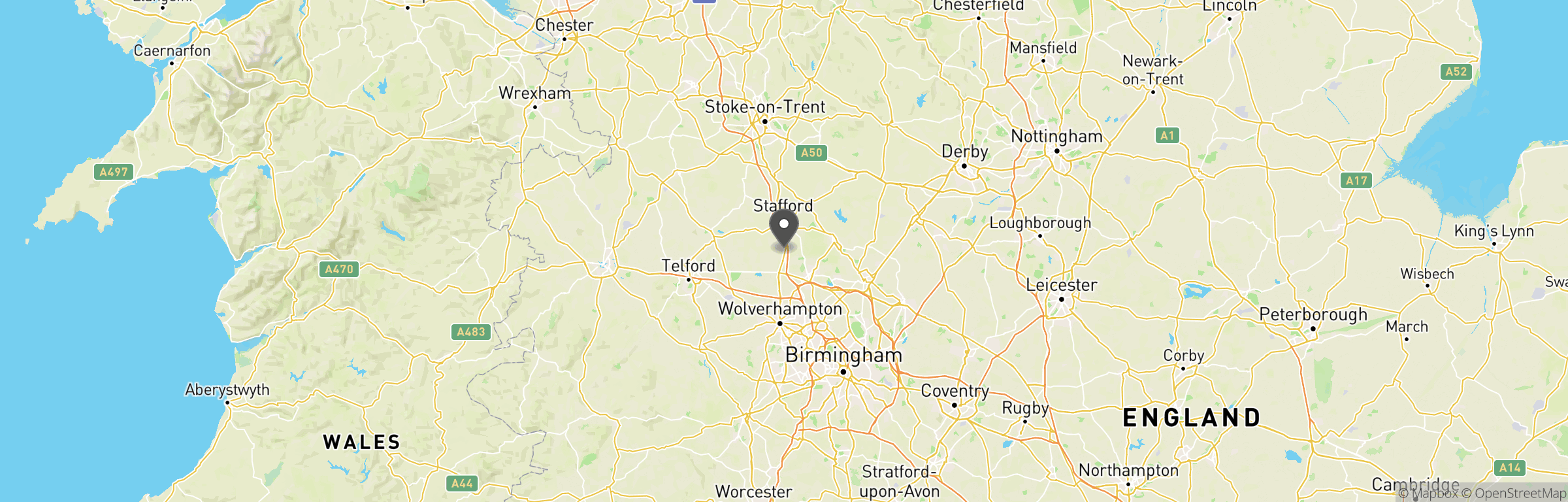 Location map of Frontier Airsoft