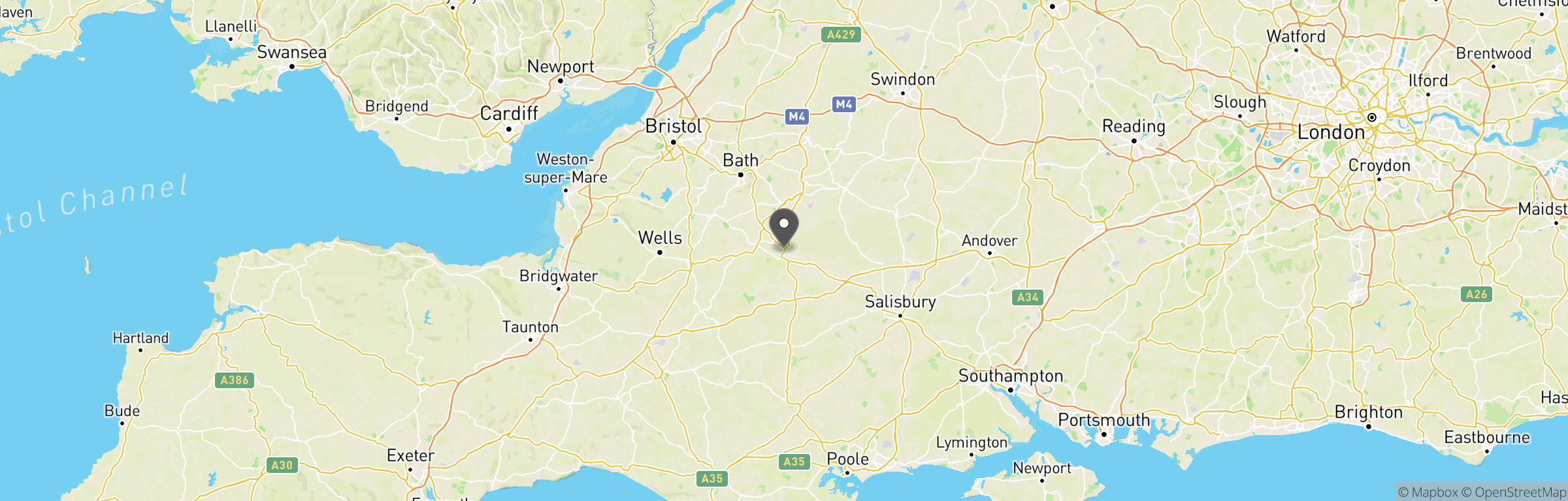 Location map of Warminster Airsoft