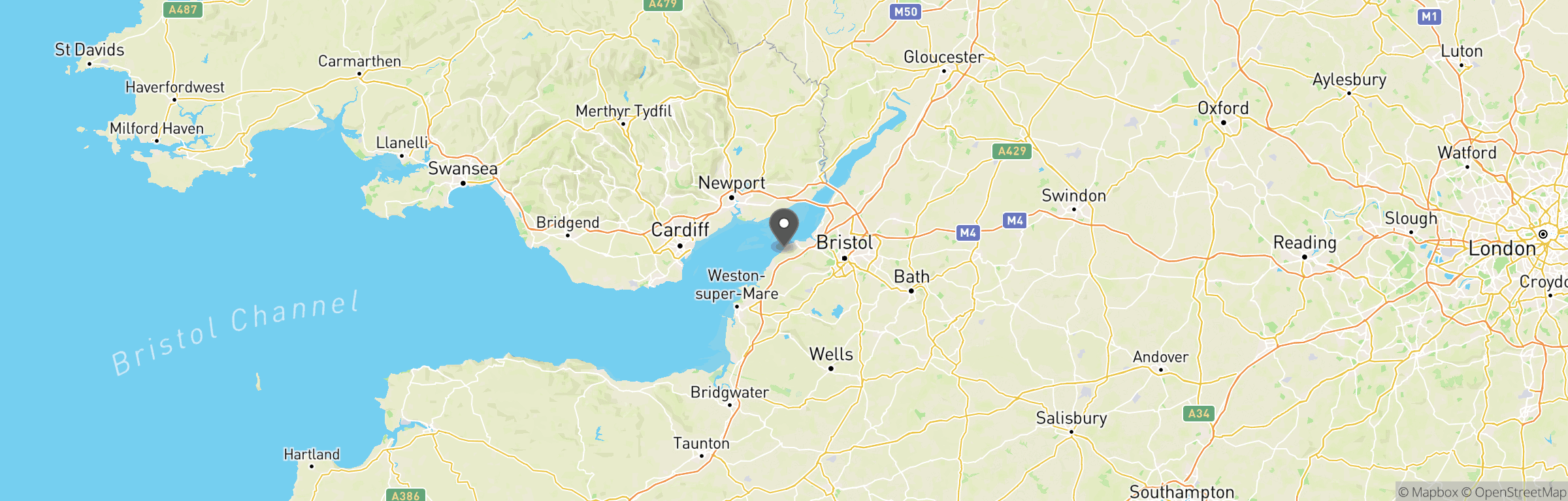 Location map of Black Ops Portishead