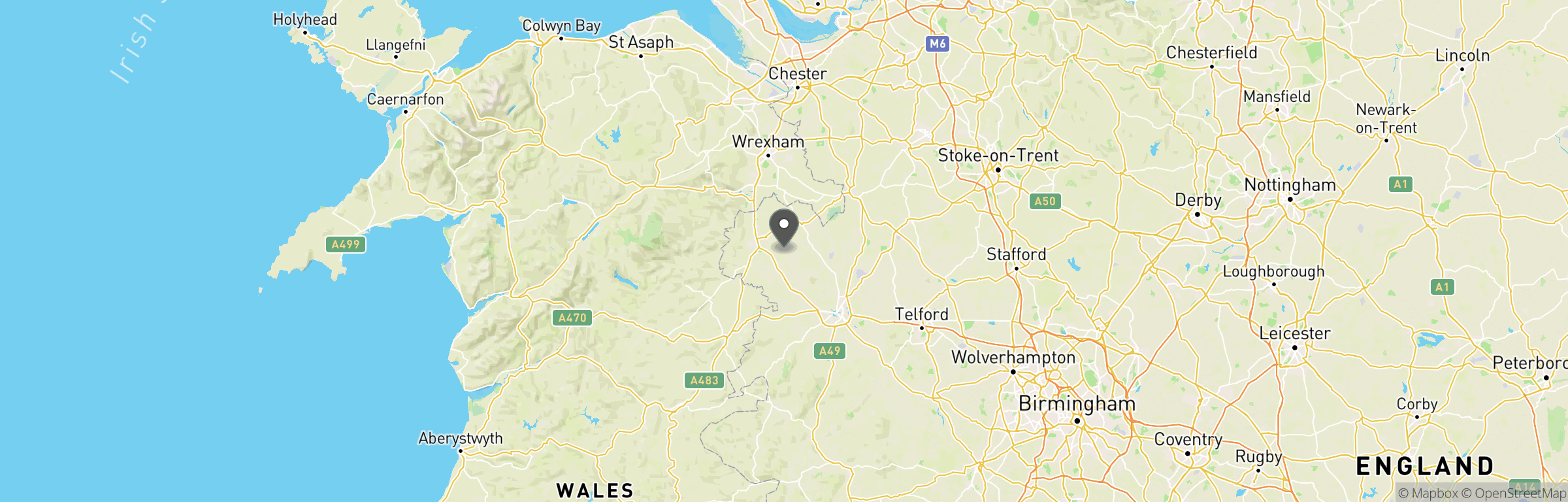 Location map of Rednal Combat