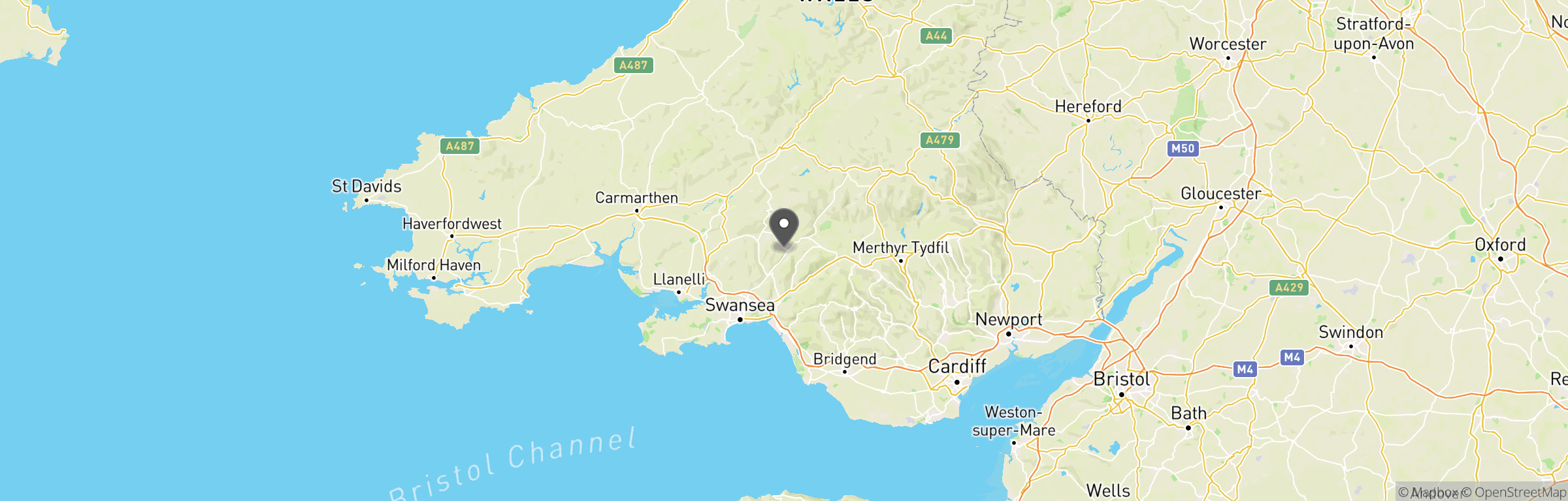 Location map of Swansea Valley Airsoft