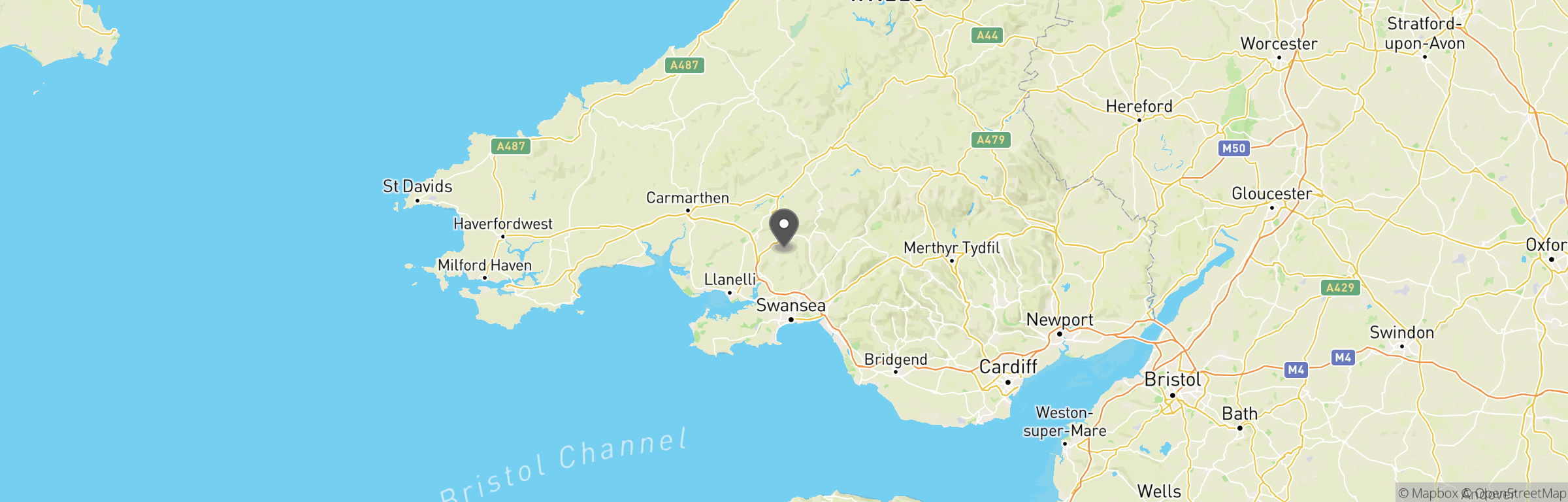 Location map of Ammanford Airsoft