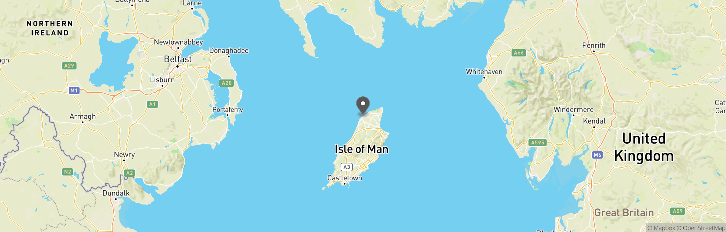 Location map of Manx Airsoft Club