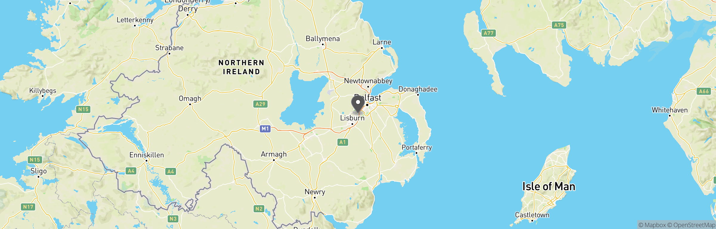 Location map of Lagan Airsoft