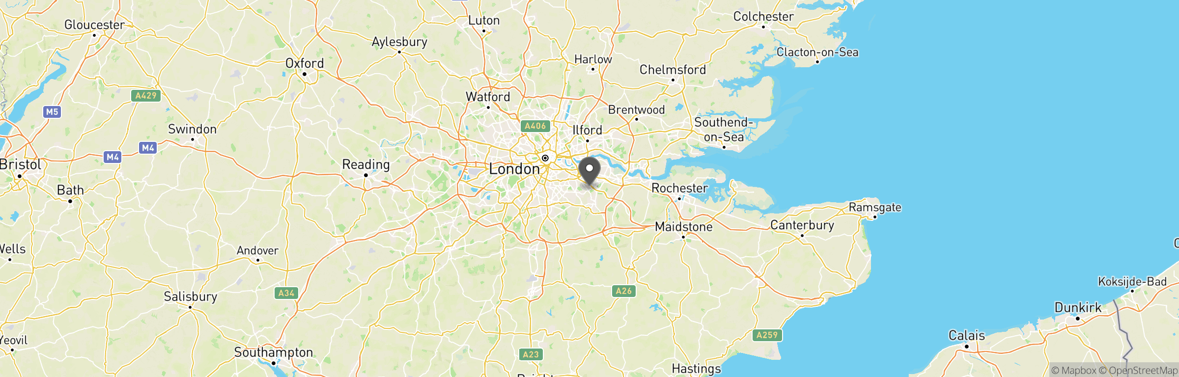 Location map of Red 1 Chislehurst